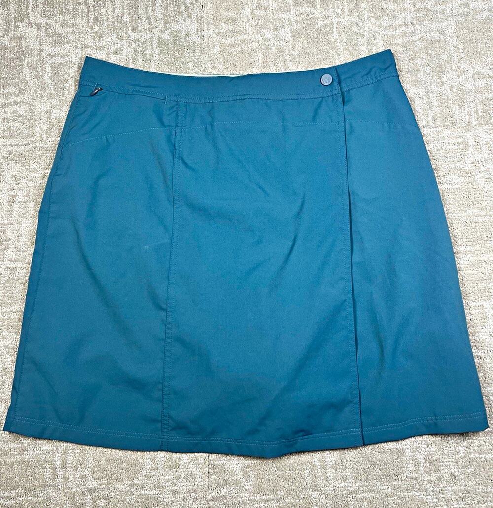 REI Womens Blue UPF 30+ Athletic Skort Button Closure Size 10